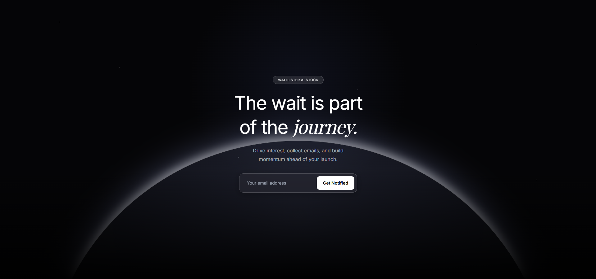 Waitlister AI Hero - Free React component preview